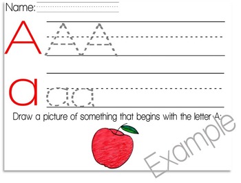 Preview of Letter Trace Page - Letter A - Practice Writing Page - Alphabet Practice Pages