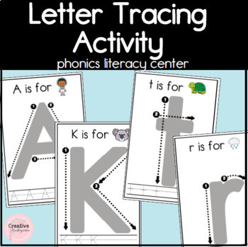 Letter Tracing Activity! Alphabet Literacy Center for Kindergarten