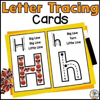 Preview of Large Letter Tracing Practice Cards - Alphabet Formation - Multisensory Learning