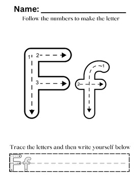 Preview of Letter Tracing F