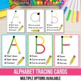 Letter Tracing Flash Cards Beginning Sounds Alphabet Pract