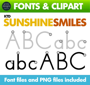 Preview of Letter Tracing Font - Learn to Write Font - KTD Sunshine Smiles