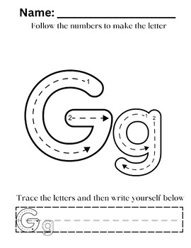 Preview of Letter Tracing G