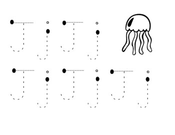 Letter Tracing - J by Teaching Tighe | TPT