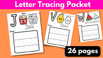 Preview of Letter Tracing Packet For Preschool/Pre-K