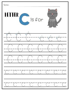 Letter Tracing Practice by Oh Kindergarten | TPT