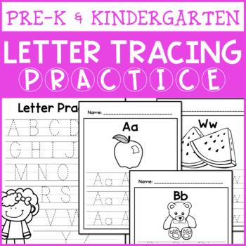 Preview of Letter Tracing Practice Pages (Pre-K or Kindergarten Handwriting Practice)