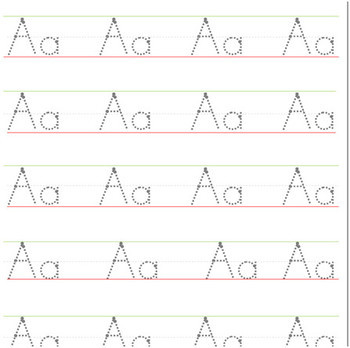 Letter Tracing Worksheets Lined Upper and Lower Letters Aa-Zz. 27 pages