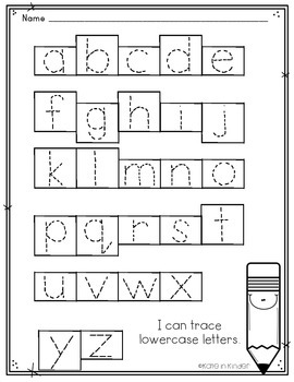 Letter Tracing Worksheets by Kate in Kinder | Teachers Pay Teachers