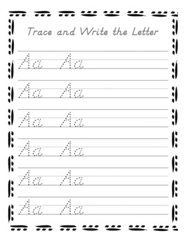 Letter Tracing Worksheets - Cursive Alphabet by NEW WORLD BOOK | TpT