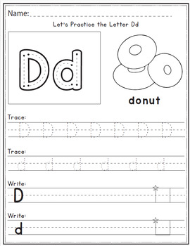 Letter Tracing Worksheets for Preschool by New Skill School | TPT