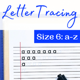 Lower Case Alphabet Tracing for Handwriting Practice Size 6
