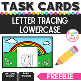 Letter Tracing l Rainbow l Lowercase l a-z l Task Cards l FREEBIE