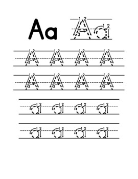 Letter Formation Posters Alphabet Handwriting Practice Posters