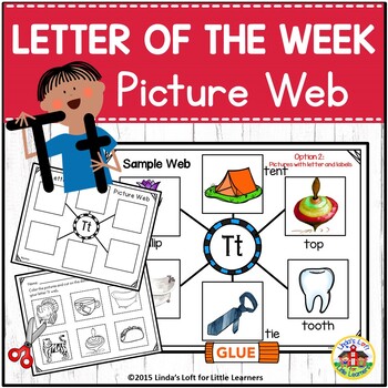 Preview of Letter Tt Letter of the Week Picture Web Activity