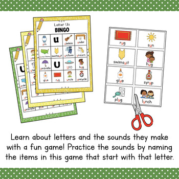 Things that Start with U Cards - Alphabet Printables