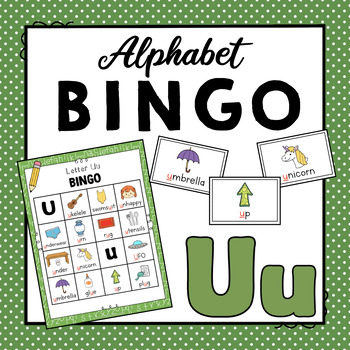 Preview of Letter U Alphabet Bingo Game |  Letter Identification and Letter Sounds Activity