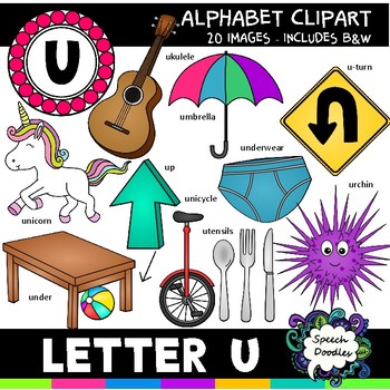 Preview of Letter U Clipart - 20 images! For commercial and personal use!