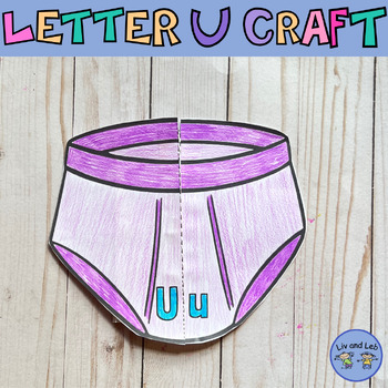 Alphabet U For Underwear Vocabulary School Lesson Cartoon Digital