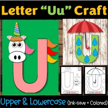 Letter of the week: LETTER U-NO PREP WORKSHEETS- LETTER U Alphabet Lore  theme