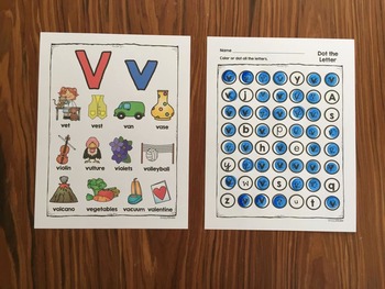 letter v alphabet printables and centers by simply kinder tpt