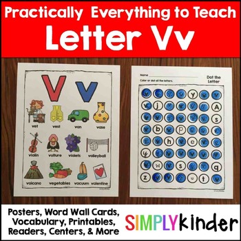 letter v printables teaching resources teachers pay teachers