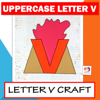 Preview of Letter V Craft (V is for Volcano) - Alphabet Crafts - Uppercase Letter Activity