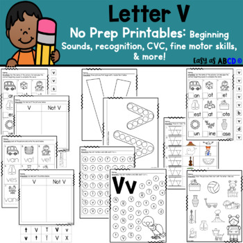 Preview of Letter V Printable Worksheets