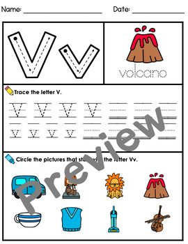 letter v worksheets by kindergarten swag teachers pay