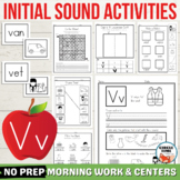 Letter V Phonics Worksheets, Consonant Vowel Activities Cu