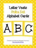 Letter Vests Alphabet Cards (Small Polka Dot - Yellow)