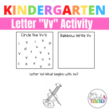 Preview of Letter Vv Activity