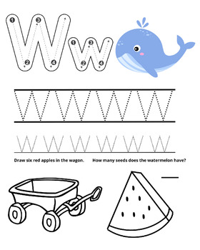 Preview of Letter W Worksheet