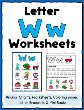 letter w worksheets by kindergarten swag teachers pay teachers