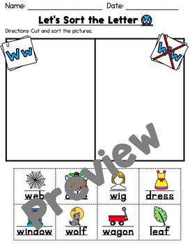 letter w worksheets by kindergarten swag teachers pay teachers