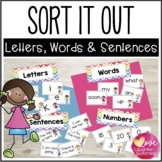 Letter, Word, Sentence & Number Sort