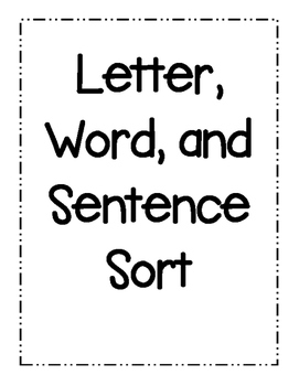 wordor sentence