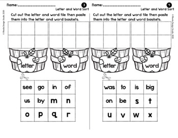 letter word sort kindergarten reading worksheets boom cards blended learning