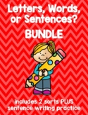 Letter, Word, or Sentence?  {*PLUS* Sentence Writing Practice!}