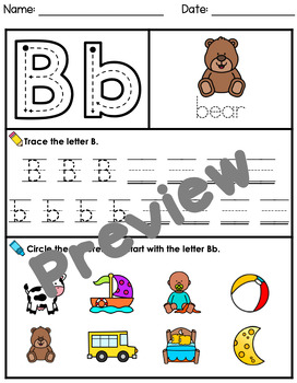 Alphabet Worksheets Bundle! by Kindergarten Swag | TpT