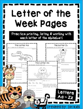 letter worksheets alphabet practice pages abc printing writing a z