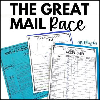 Preview of Letter Writing Activity for The Great Mail Race - Write a Friendly Letter