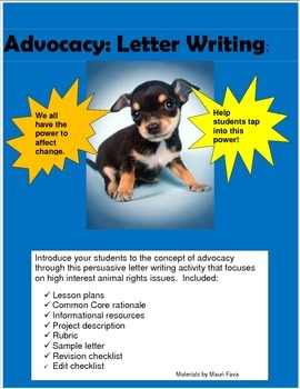 Preview of Letter Writing: Advocacy