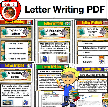 Preview of Letter Writing Bundle - PDF File, and Powerpoint File.