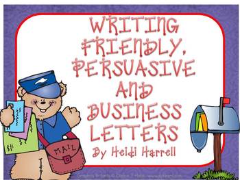 Preview of Letter Writing - Friendly, Persuasive and Business Letter Writing Unit