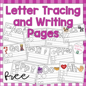 Letter Tracing and Writing Pages by Little Owl Academy | TPT