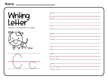 Letter Writing Practice Worksheets by The Broke Teacher Squad | TPT