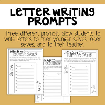 Preview of Letter Writing Prompts (3 Separate Resources)