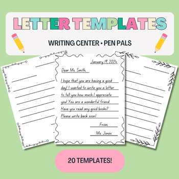 Pen Pal Letter Set Letters With Friends and Family Letter and Game  Templates 