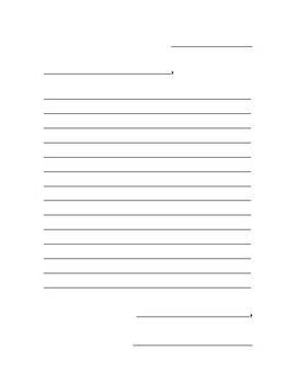 Letter Writing Template and Envelope Combo by Power Play Productions